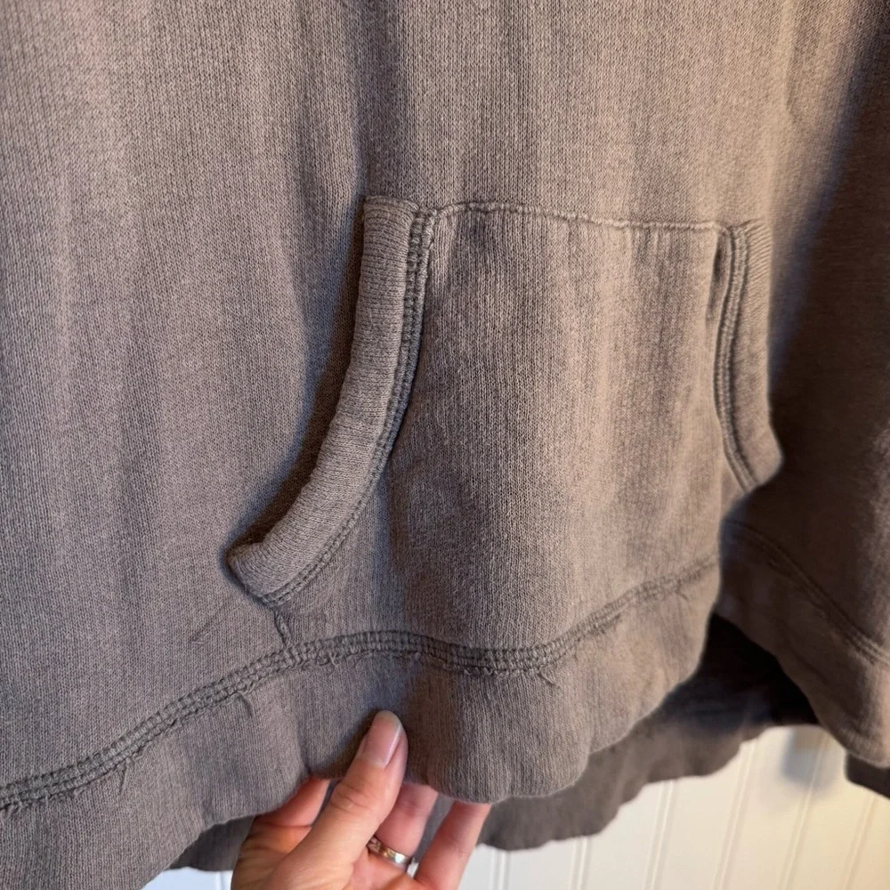Abercrombie & Fitch Taupe Brown 100% Cotton Hooded Sweatshirt Women’s Size M